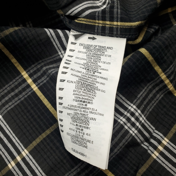 5.11 Tactical Snap Button Flannel Shirt Mens Large Black Plaid Cotton - Picture 7 of 8